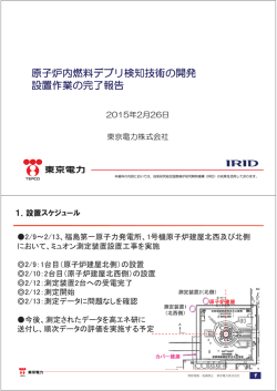 原子炉内燃料デブリ検知技術の開発設置作業の完了報告（PDF形式