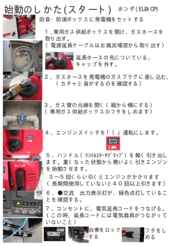 始動のしかた(スタート)