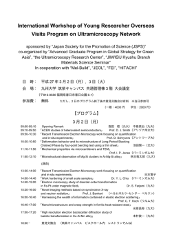 International Workshop of Young Researcher Overseas Visits