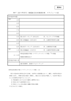 神戸（表六甲河川）地域総合治水推進計画 スケジュール表 資料8