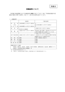 別添2 設備基準について（PDF：111KB）