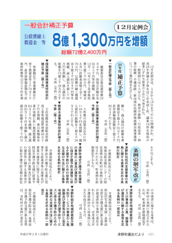 補正予算/条例制定・改正