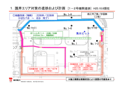 1．護岸エリア対策の進捗および計画 [1－2号機間進捗] H25.10.8現在