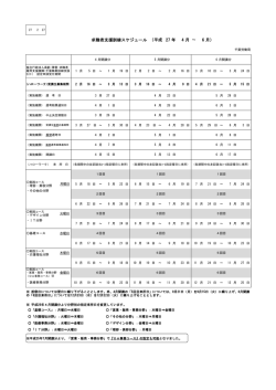 H27年度【四半期毎】 定員／スケジュール
