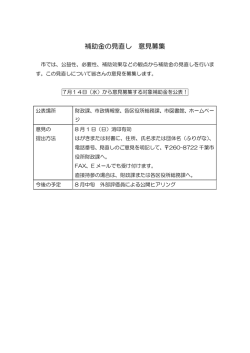 補助金の適正化について市民意見募集（PDF：81KB）