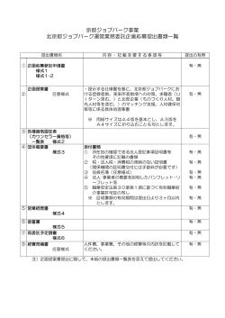 提出書類一覧（PDF：10KB）