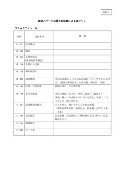 蘇我スポーツ公園市民協働による森づくり タイムスケジュール