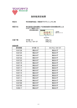 放射能測定結果