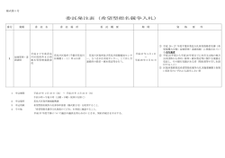 委託発注表（希望型指名競争入札）