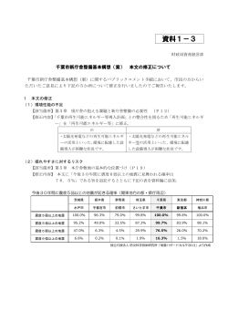 資料1-3 「千葉市新庁舎整備基本構想（案）」本文の修正について（PDF