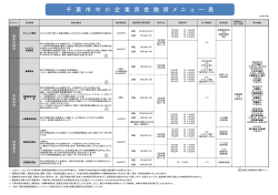 千葉市中小企業資金融資メニュー表（PDF：224KB）