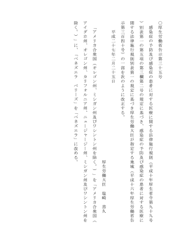 （平成27年2月25日厚生労働省告示第35号）