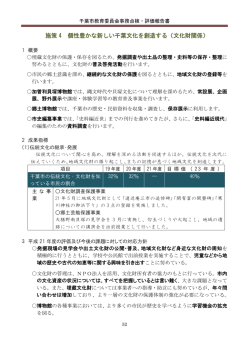 施策 4 個性豊かな新しい千葉文化を創造する（文化財関係）