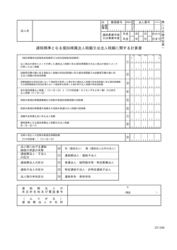課税標準となる個別帰属法人税額又は法人税額に関する計算書（第20号