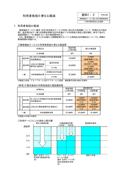 利用者負担の更なる軽減 資料1&minus;2