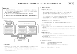 資料1 蘇我勤労市民プラザ及び蘇我コミュニティセンターの利用方針（案）