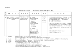 委託発注表（希望型指名競争入札）