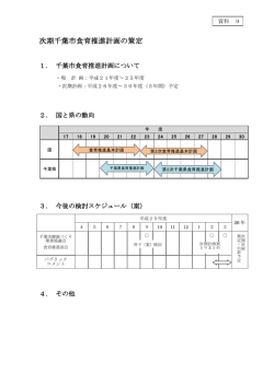 次期千葉市食育推進計画の策定（PDF：133KB）