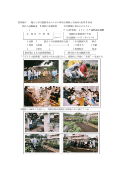 別添資料 健全な市民農園普及のための研究会開催と実践的な指導者