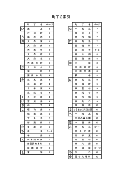 （町丁名から、町丁名別一覧のページ数をご確認ください。）（PDF：63KB）