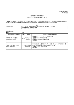 来日スケジュール及び辞退馬につ