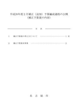 補正予算案の内容
