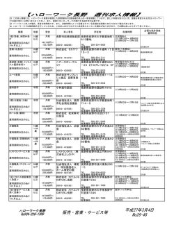 販売・営業・サービス等求人情報（PDF:237KB）