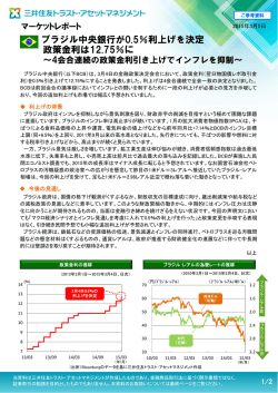 ブラジル中央銀行が0.5％利上げを決定 政策金利は12.75％に