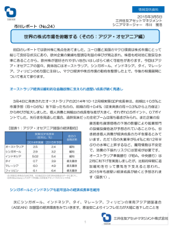 世界の株式市場を俯瞰する - 三井住友アセットマネジメント