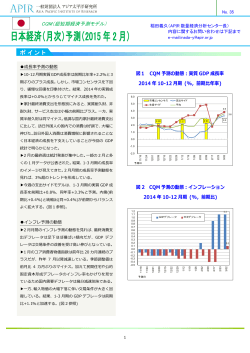 日本経済（月次）予測（2015年2月）