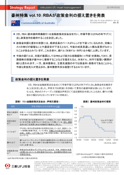 豪州特集 vol.10：RBAが政策金利の据え置きを発表