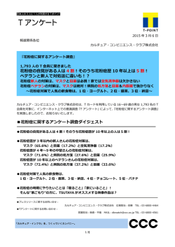 花粉症に関するアンケート調査 - カルチュア・コンビニエンス・クラブ