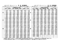 平 日 用 J A I S T S h u t t l e 時 刻 表( 鶴来線） J A I S T S h u t t l e 時 刻