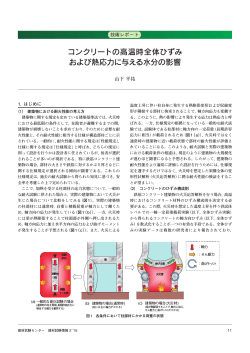 コンクリートの高温時全体ひずみ および熱応力に