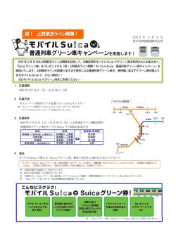 モバイルSuica普通列車グリーン車キャンペーンを実施します！