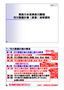 揖保川水系揖保川圏域 河川整備計画（原案）説明資料