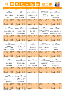 豆腐チャンプルー 月 火 豚肉の味噌焼き 水 鯵の竜田揚げ 肉団子トマト