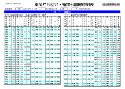 薬師が丘団地・植物公園線時刻表