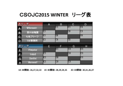 CSOJC2015 WINTER リーグ表