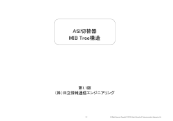 ASI切替器 MIB Tree構造 - 株式会社日立情報通信エンジニアリング