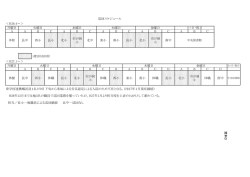 H26.4～＞ 月曜日 AABCABCABCABCABC 長中 西小 長小 北小 市が
