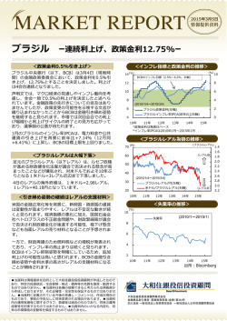 ブラジル &ndash;連続利上げ、政策利12.75%&ndash;