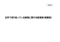 別冊② 支所で取り扱っている業務に関する整理表【概要版】
