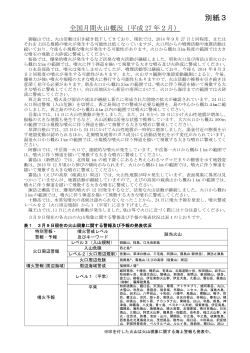 別紙3（日本の主な火山活動）[PDF形式: 438KB]