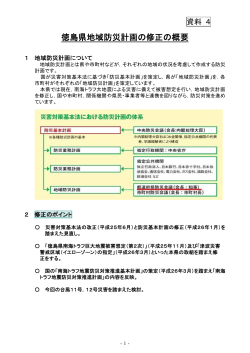 徳島県地域防災計画の修正の概要