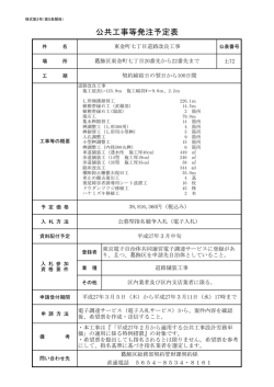 公共工事等発注予定表（東金町七丁目道路改良工事）（PDFファイル