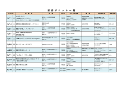 販 売 チ ケ ッ ト 一 覧 - まなみーる 岩見沢市民会館・文化センター