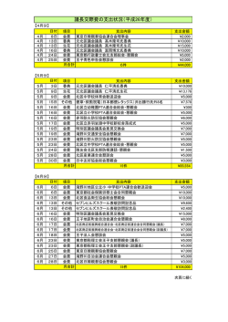 議長交際費の支出状況（平成26年度）（PDF：97KB）