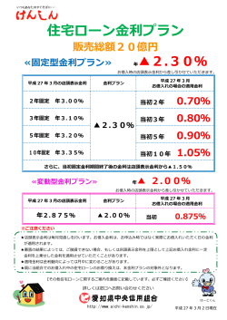 住宅ローン金利プラン