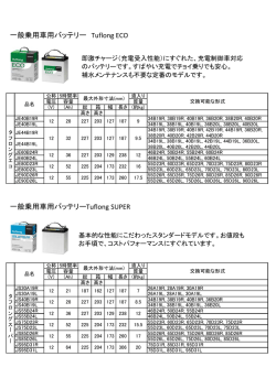 一般乗用車用バッテリー Tuflong ECO 一般乗用車用バッテリーTuflong